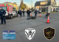 ACCIDENTE DE TRÁNSITO EN VILLA GOBERNADOR GÁLVEZ: UN MOTOCICLISTA HERIDO