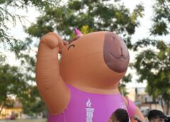 LA ANTORCHA DE LOS JUEGOS SURAMERICANOS LLEGA A VILLA GOBERNADOR GÁLVEZ