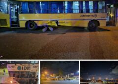 VILLA GOBERNADOR GÁLVEZ: CHOQUE ENTRE UN COLECTIVO DE LA LÍNEA EXPRESO Y UN CAMIÓN HIDROGRÚA DEJA SIETE HERIDOS