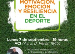 EL MUNICIPIO INVITA A LA CHARLA “MOTIVACIÓN, EMOCIÓN Y RESILIENCIA EN EL DEPORTE” EN EL MARCO DEL CICLO “DEPORTE Y CONVIVENCIA”